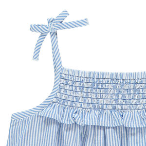 Top à fines bretelles et rayures all-over 