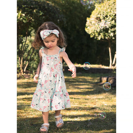 Robe A Bretelles Volantees Imprime Fleuri Pour Bebe Fille Orchestra Fr