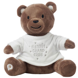 Habillage pour peluche à texte annonce grand frère brodé  