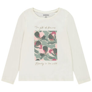T-shirt manches longues print floral pour fille 