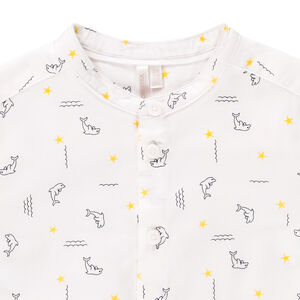 Chemise manches courtes imprimé dauphins/étoiles pour bébé garçon 