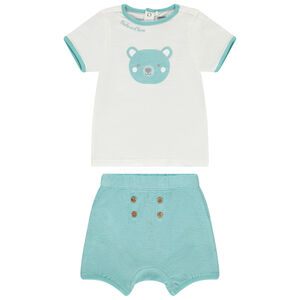 Ensemble T-shirt print ours et bermuda pour bébé garçon 