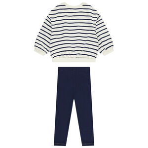 Ensemble jogging avec sweat oversize rayé pour bébé fille 