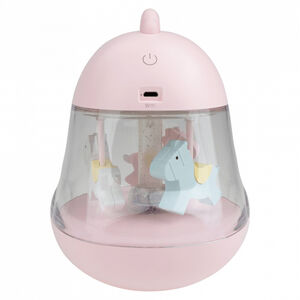 Veilleuse LED musicale Carrousel Rose 