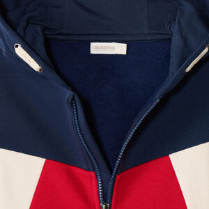 Gilet manches longues effet colorblock avec capuche pour garçon  