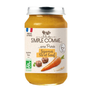 Petit pot légumes, blé et bœuf bio 190 g 