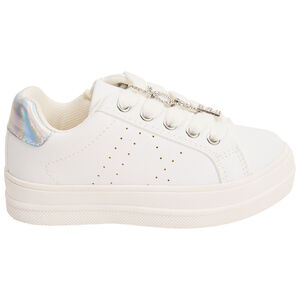 Basket de sport à zip et lacets avec bijoux fantaisie pour fille 