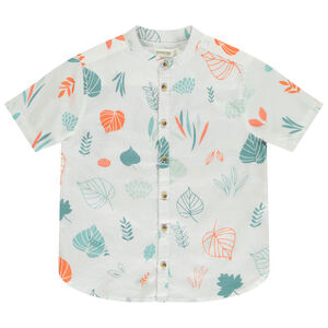 Chemise manches courtes col mao et imprimé fantaisie pour garçon 