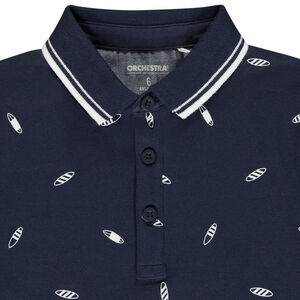 Polo manches courtes imprimé fantaisie pour garçon 