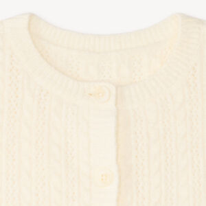 Gilet fille en tricot fantaisie sans manches 