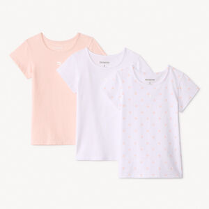 Lot de 3 maillots de corps manches courtes pour fille 