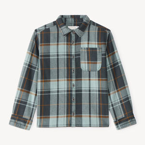 Chemise manches longues flanelle à carreaux garçon 