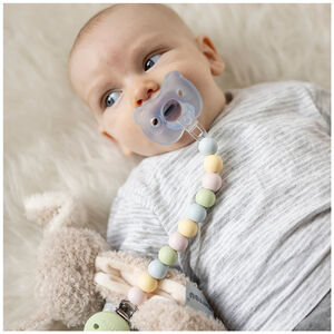 Attache sucette silicone Multicouleurs Vert 