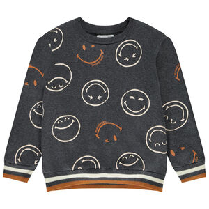 Pull doublé en velours imprimé SmileyWorld pour garçon  