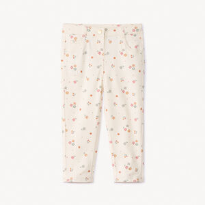 Pantalon en twill avec imprimé fleuri pour bébé fille  