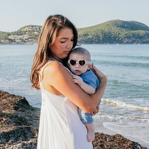 Lunettes de soleil avec bandeau Baby 0-9M Cœur Barbe à papa 