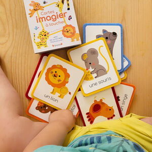 Coffret de 12 cartes-imagiers à toucher sur les animaux 