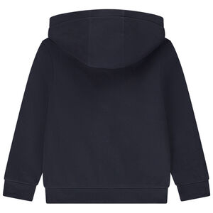 Gilet uni à capuche et poches zippées garçon 