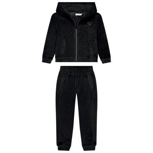 Ensemble jogging total look en velours pour fille 