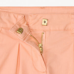 Short en twill uni effet pince fille 