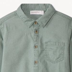 Chemise manches longues unie pour garçon 