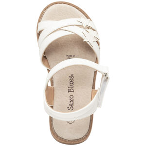 Sandales blanches à étoiles patchées pour fille 