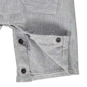 Salopette courte rayée à poches pour bébé garçon 