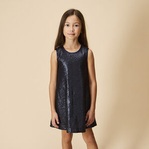 Robe de fête sans manches en sequins pour fille 