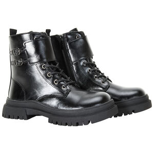 Bottines style rangers à boucles et lacets pour fille 