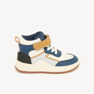 Baskets montantes garçon lacets et velcro 