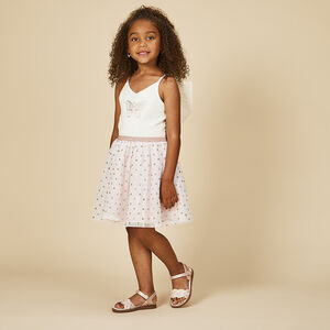 Robe de cérémonie avec ailes et tulle pailleté pour fille 