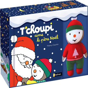 Coffret livre et peluche T'choupi aime le Père Noël 