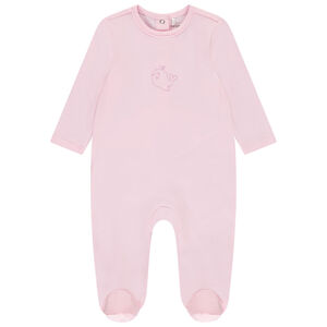 Dors-bien uni avec broderie fantaisie pour bébé fille 
