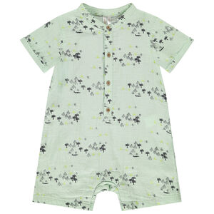 Combinaison courte imprimée savane pour bébé garçon  