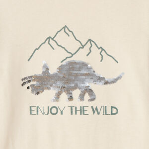 T-shirt manches longues à sequins magiques pour garçon 