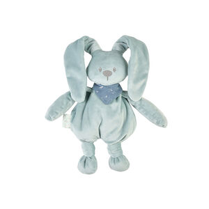 Peluche - Lapin avec foulard phosphorescent - Vert de gris - 30 cm 