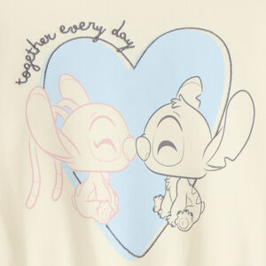 Sweat molleton oversize bébé fille print Stitch et Angel Disney 