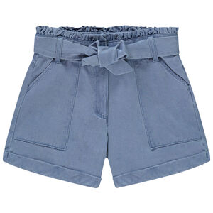 Short paperbag avec ceinture à nouer pour fille 