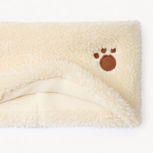 Snood uni effet moutonné doublé en micropolaire pour bébé 