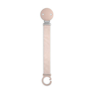 Attache-tétine broche ruban tissu Wonder rose clair 
