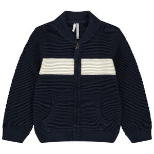 Gilet en tricot fantaisie effet color block pour bébé garçon 