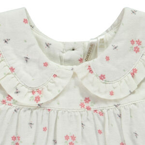 Ensemble tunique fantaisie col claudine + caleçon pour bébé fille 