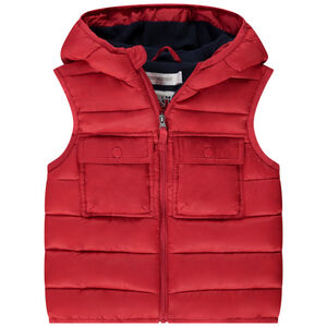 Doudoune sans manches à capuche matelassée pour bébé garçon 