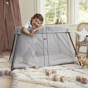 Lit parapluie Light + drap housse - Argent 