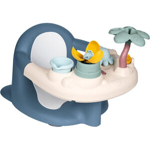 Siège de bain bébé 2 en 1 - Bleu et blanc 