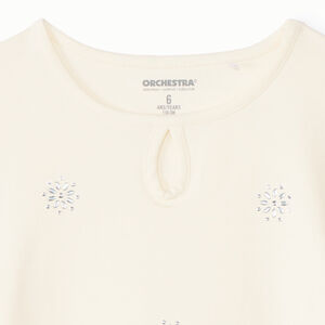 T-shirt manches courtes à strass fille 