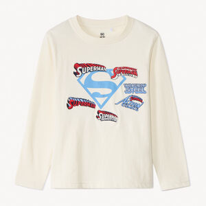 T-shirt manches longues Superman Warner pour garçon 