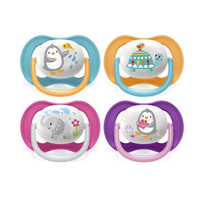 Lot de 2 sucettes silicone Ultra Air 6-18M animals (lot aléatoire) 