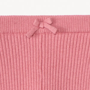 Caleçon long côtelé uni pour bébé fille 