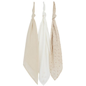 Lot de 3 langes en gaze 70 x 70 cm Mon Petit Chat 